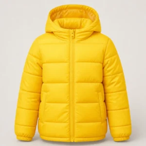 Kids Yellow Hooded Puffer Jacket - theclosetbd.com