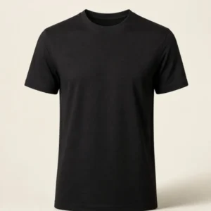 Men Black Crew Neck Cotton T-Shirt - theclosetbd.com