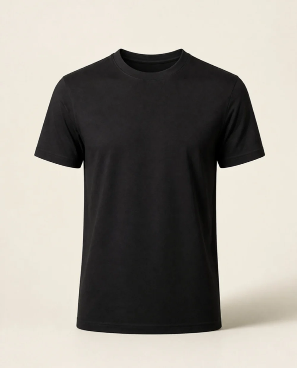 Men Black Crew Neck Cotton T-Shirt - theclosetbd.com