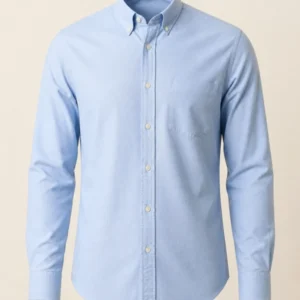 Men Sky Blue Oxford Cotton Shirt - theclosetbd.com