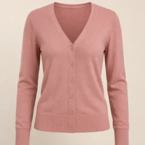 Women Dusty Rose Knit Cardigan - theclosetbd.com