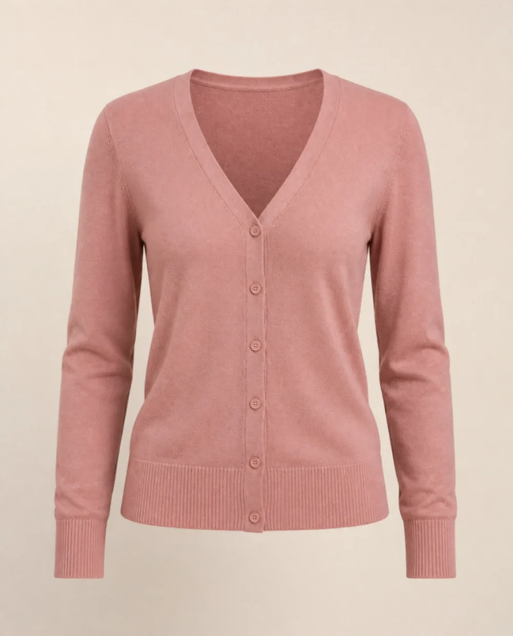Women Dusty Rose Knit Cardigan - theclosetbd.com